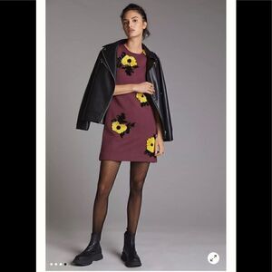 Anthropologie Sequined Shift Mini Dress size Medium